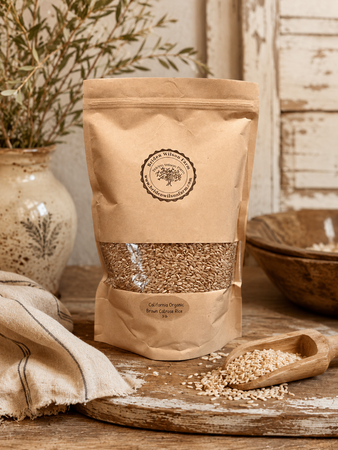 Fresh California Organic Brown Calrose Rice