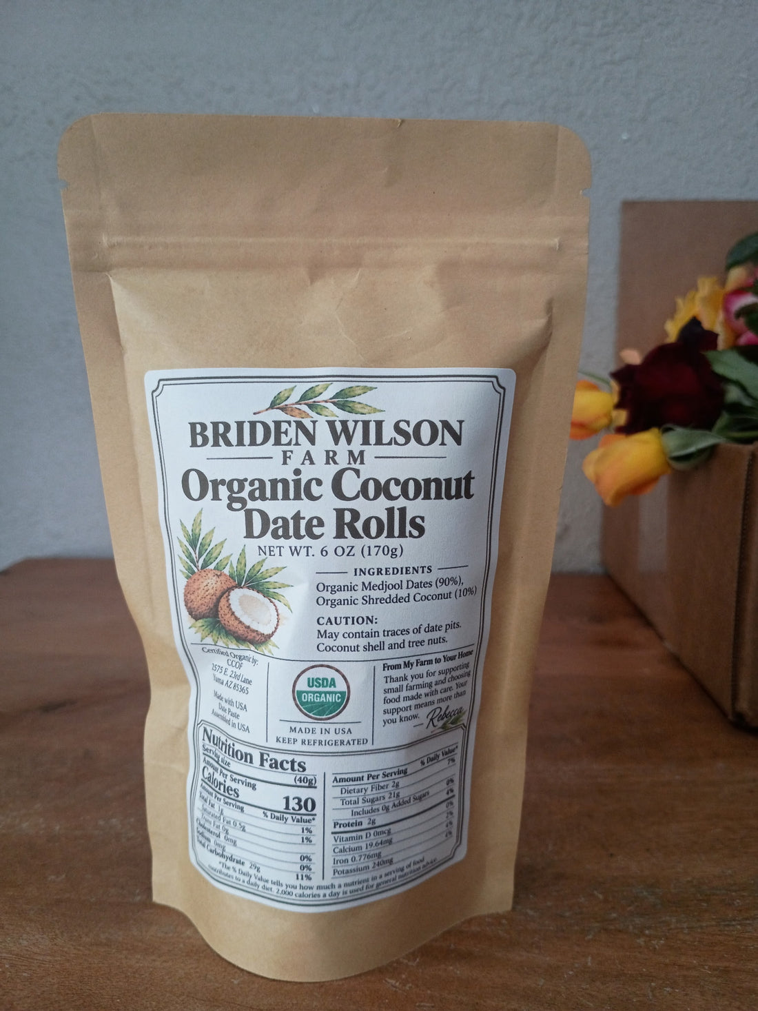Organic Coconut Date Rolls