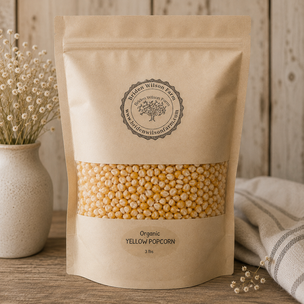California Grown Organic Yellow Popcorn | Non-GMO &amp; Regenerative