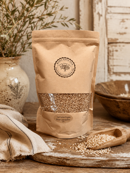 Fresh California Organic Brown Calrose Rice