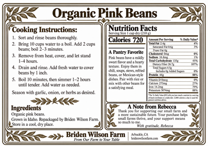 Organic Pink Beans