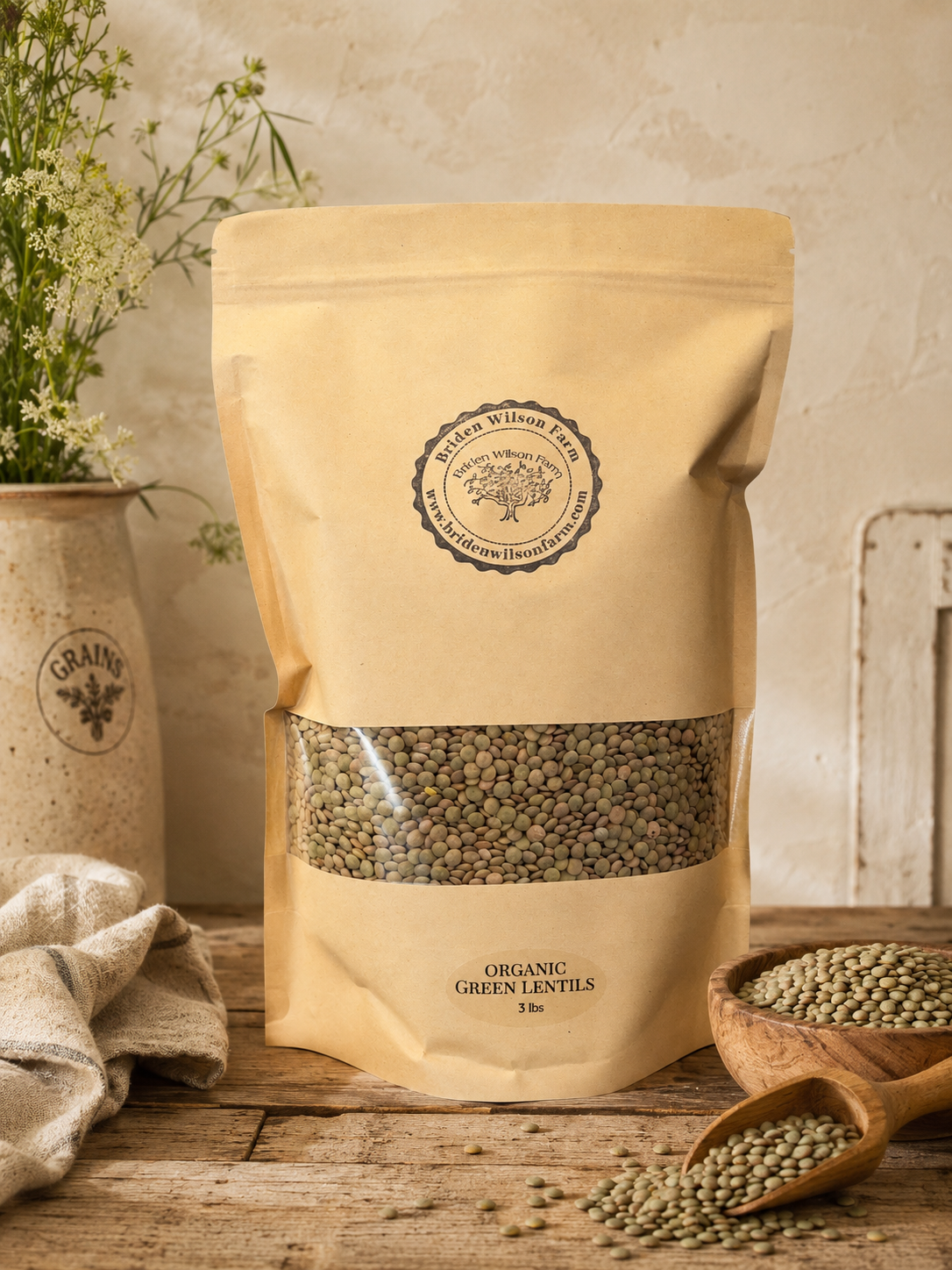 Organic Green Lentils