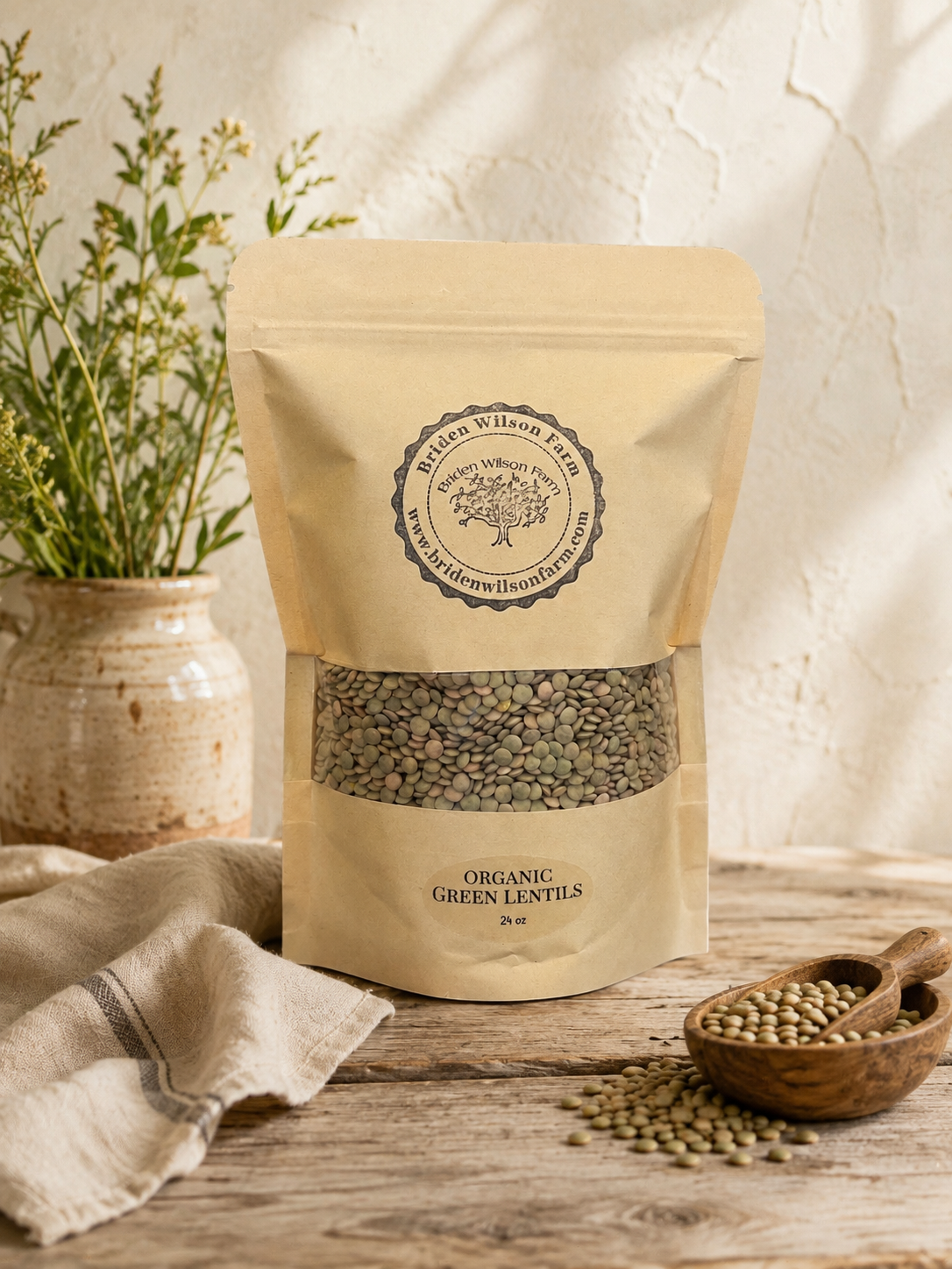Organic Green Lentils