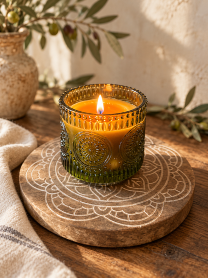 Antique Elegant "Hive to Home" 100% Pure Beeswax Candle