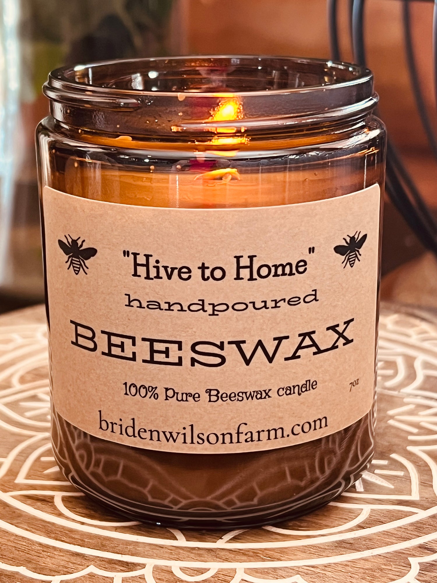 &quot;Hive to Home&quot; 100% Pure Beeswax Candle