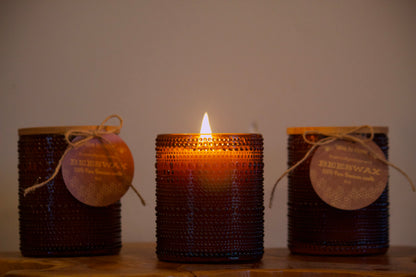 Elegant  &quot;Hive to Home&quot; 100% Pure Beeswax Candle